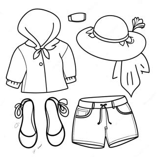 Summer Clothes Coloring Pages