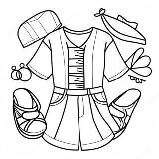 Summer Clothes Coloring Page 37903-30322