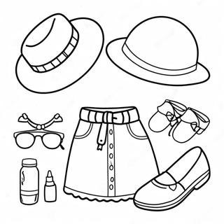 Summer Clothes Coloring Page 37903-30323