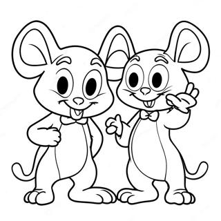 Pinky And The Brain In Silly Costumes Coloring Page 37914-30338