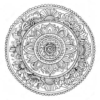 Intricate Black Mandala Coloring Page 37934-30354