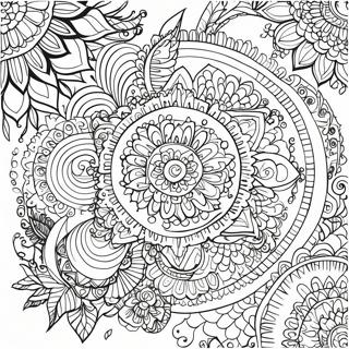 Intricate Black Mandala Coloring Page 37934-30355