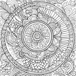 Intricate Black Mandala Coloring Page 37934-30356