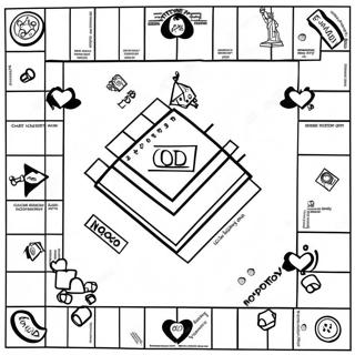 Colorful Monopoly Board Game Coloring Page 37944-30361