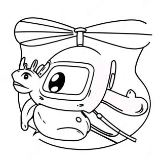 Skye In Her Pink Helicopter Coloring Page 37954-30369