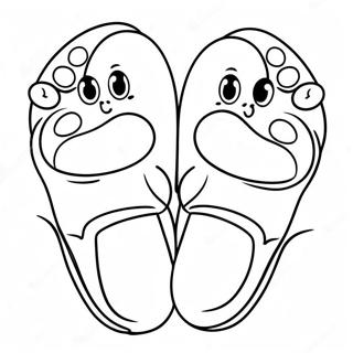 Cute Cartoon Feet Coloring Page 37964-30377