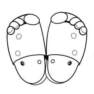 Cute Cartoon Feet Coloring Page 37964-30379