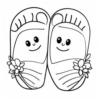 Cute Cartoon Feet Coloring Page 37964-30380