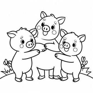 Three Little Pigs Coloring Page 3796-3065