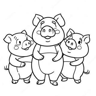 Three Little Pigs Coloring Page 3796-3066