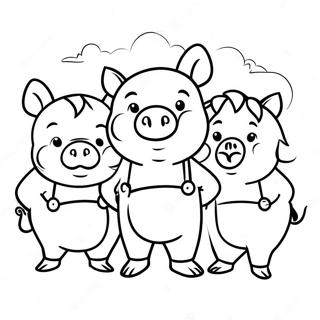 Three Little Pigs Coloring Page 3796-3067