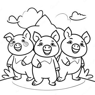 Three Little Pigs Coloring Page 3796-3068