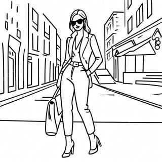 Chic Street Style Fashion Coloring Page 37984-30393