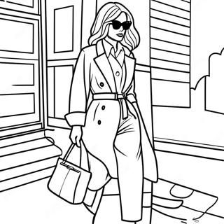 Chic Street Style Fashion Coloring Page 37984-30394