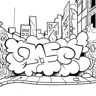 Ghetto Graffiti Wall Coloring Page 37994-30399