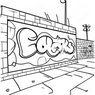 Ghetto Graffiti Wall Coloring Page 37994-30400