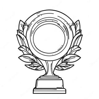 Shiny Gold Trophy Coloring Page 38004-30408