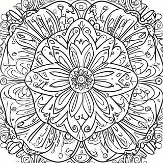 Symmetrical Mandala Coloring Page 38023-30422