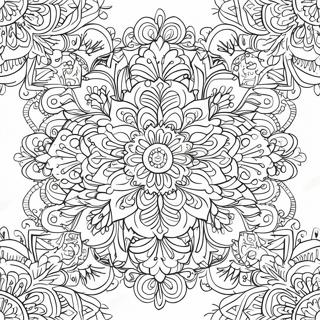 Intricate Symmetrical Patterns Coloring Page 38024-30425