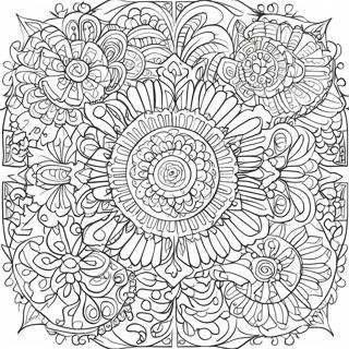 Intricate Symmetrical Patterns Coloring Page 38024-30426