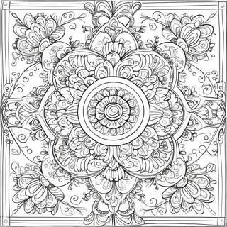 Intricate Symmetrical Patterns Coloring Page 38024-30428