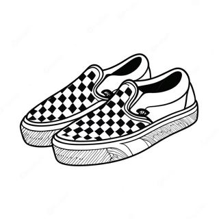 Vans Classic Checkerboard Coloring Page 38033-30432