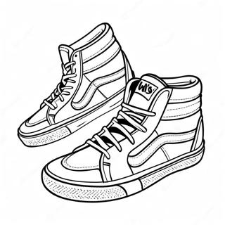 Vans Sk8 Hi Sneakers Coloring Page 38034-30438