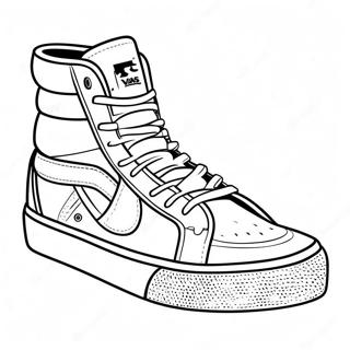 Vans Sk8 Hi Sneakers Coloring Page 38034-30439