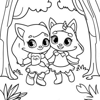 Enchantimals Friends In The Forest Coloring Page 38044-30447