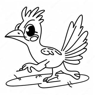 Funny Roadrunner Running Coloring Page 38054-30454