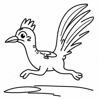 Funny Roadrunner Running Coloring Page 38054-30456