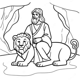 Daniel And The Lions Den Coloring Pages