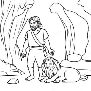 Daniel In The Lions Den Coloring Page 38063-30450