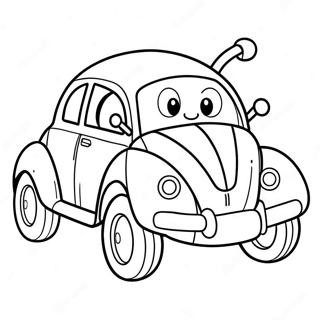 Cute Bumblebee Car Coloring Page 38074-30470