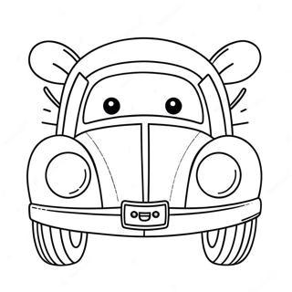 Cute Bumblebee Car Coloring Page 38074-30471