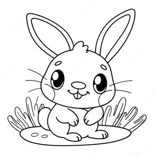 Cute Bunny Hop Coloring Page 38094-30478