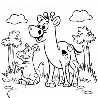 Funny Open Season Animals Coloring Page 38134-30516