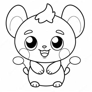 Cute Momo Character Coloring Page 38154-30532