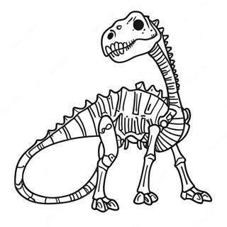 Dinosaur Skeleton Coloring Pages