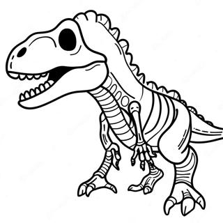 T Rex Skeleton Coloring Page 38184-30554