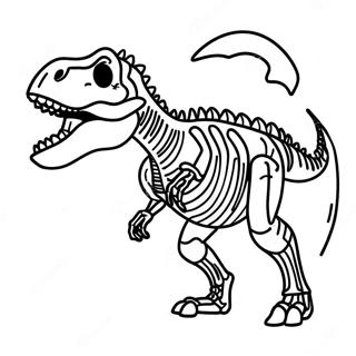 T Rex Skeleton Coloring Page 38184-30556