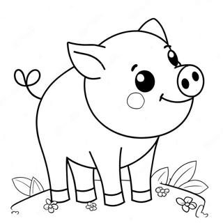 Cute Pig Coloring Page 38193-30566