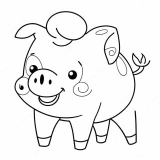 Cute Pig Coloring Page 38193-30567