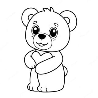 Cute Build A Bear With Heart Coloring Page 38204-30569