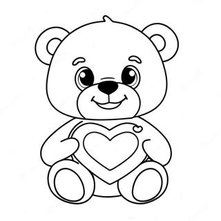 Cute Build A Bear With Heart Coloring Page 38204-30570