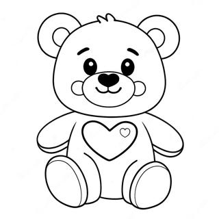 Cute Build A Bear With Heart Coloring Page 38204-30571