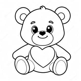 Cute Build A Bear With Heart Coloring Page 38204-30572