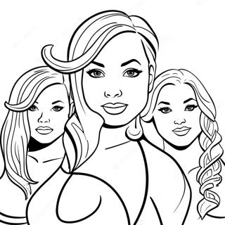 Atlanta Falcons Cheerleaders Coloring Page 38214-30578