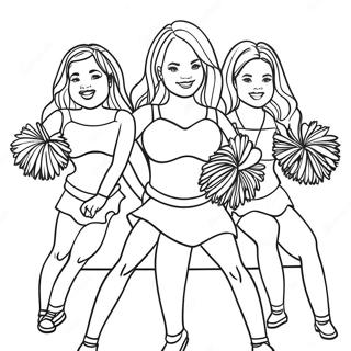 Atlanta Falcons Cheerleaders Coloring Page 38214-30579