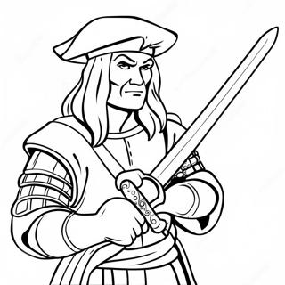 Leonardo With His Sword Coloring Page 38254-30605